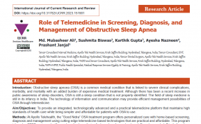 Role of Telemedicine in Screening, Diagnosis, and Management of Obstructive Sleep Apnea